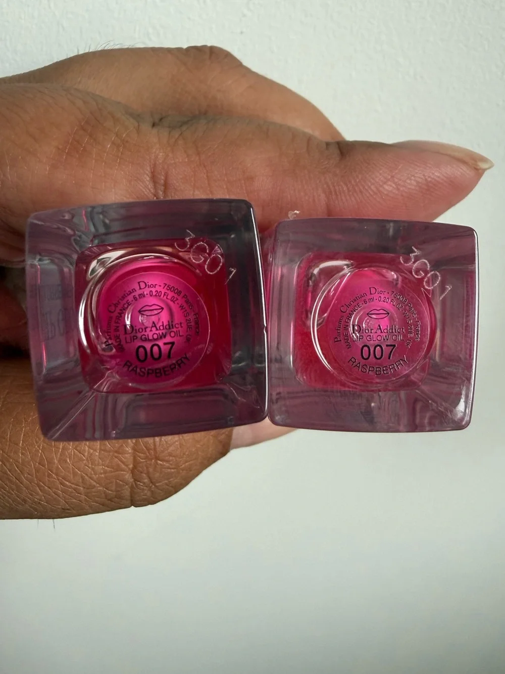 Set of 2: Dior Lip Glow Oil - 007 Raspberry